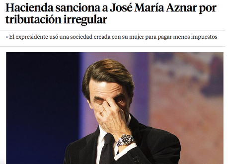Aznar o mentir con la pulsera de España en la muñeca