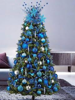 15 Hermosas ideas para decorar en navidad con tonos azules y plata