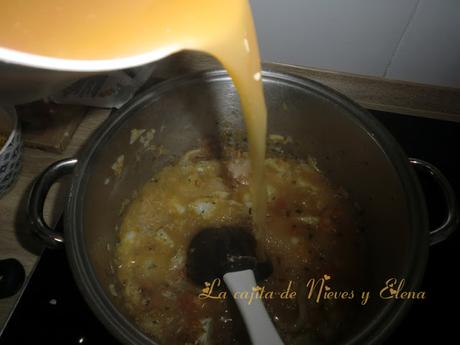 Sopa de fideos gruesos con bacalao Sopa de fideos gruesos con bacalao