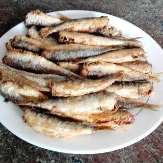 Empedrat con bacalao // Sardinas fritas