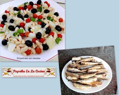 Empedrat con bacalao // Sardinas fritas