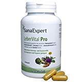 SanaExpert LeberVital Pro, cápsulas depurativas para el hígado, cardo mariano, alcachofa, cúrcuma, 120 unidades