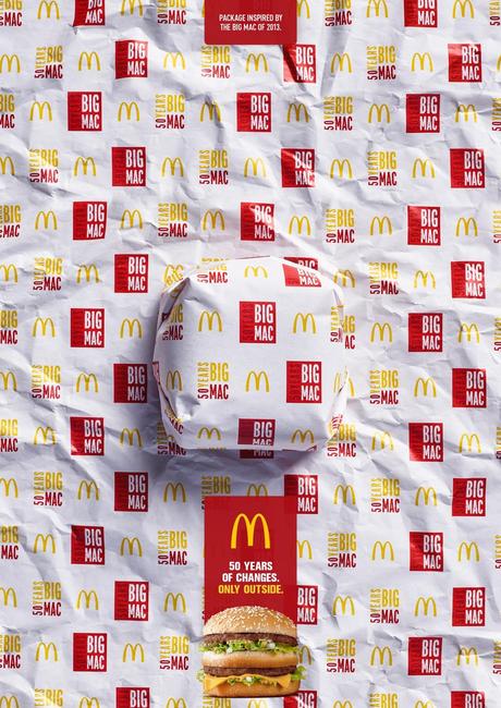 Un homenaje al Big Mac a través de los packagings que ha tenido a lo largo de su historia