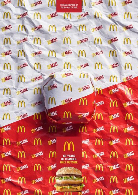 Un homenaje al Big Mac a través de los packagings que ha tenido a lo largo de su historia