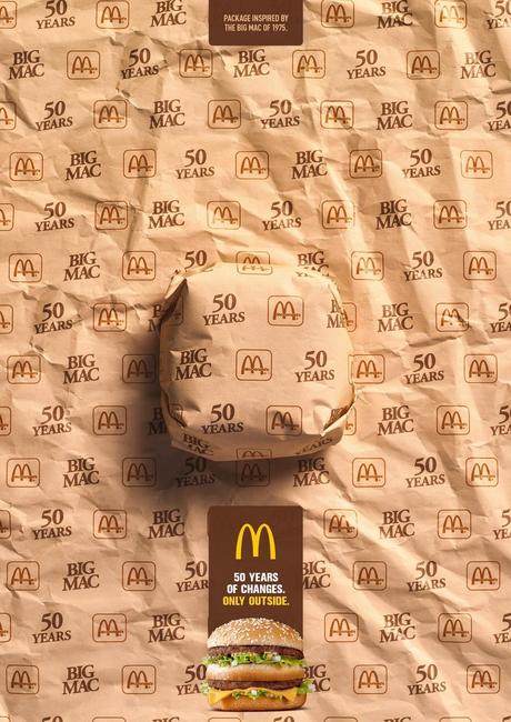 Un homenaje al Big Mac a través de los packagings que ha tenido a lo largo de su historia