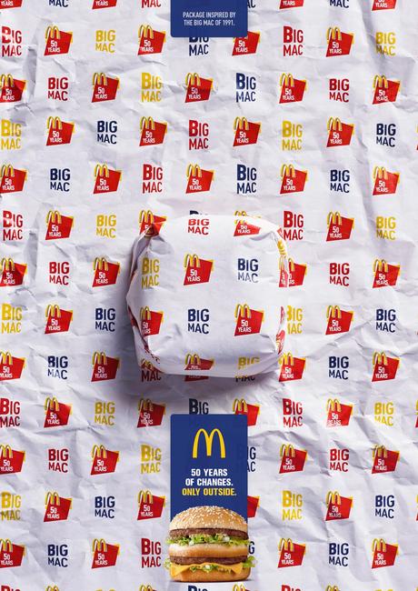 Un homenaje al Big Mac a través de los packagings que ha tenido a lo largo de su historia