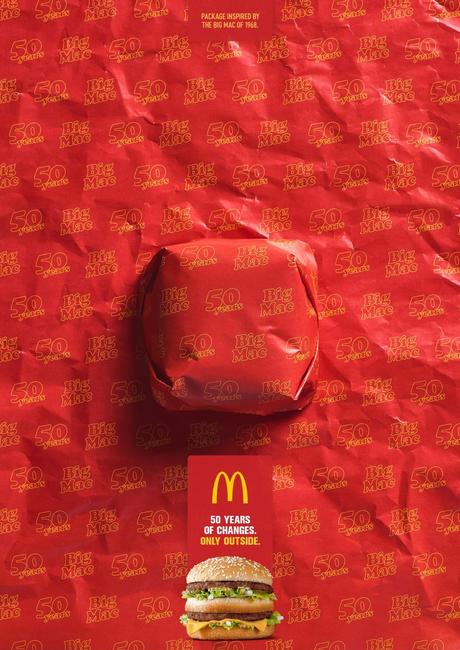 Un homenaje al Big Mac a través de los packagings que ha tenido a lo largo de su historia