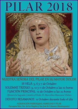 III Velá y Cultos en honor de Ntra. Sra. del Pilar en su Mayor Dolor