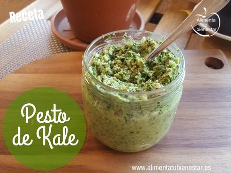 Pesto de kale (col rizada), una salsa muy versatil en la cocina