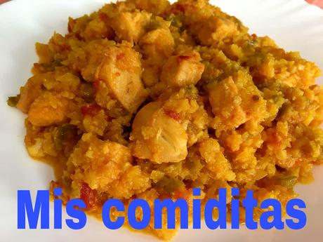 ARROZ DE COLIFLOR CON POLLO