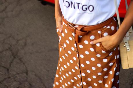 DOTS MIDI SKIRT