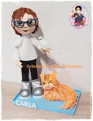 FOFUCHA CON GATO Y PERIQUITO