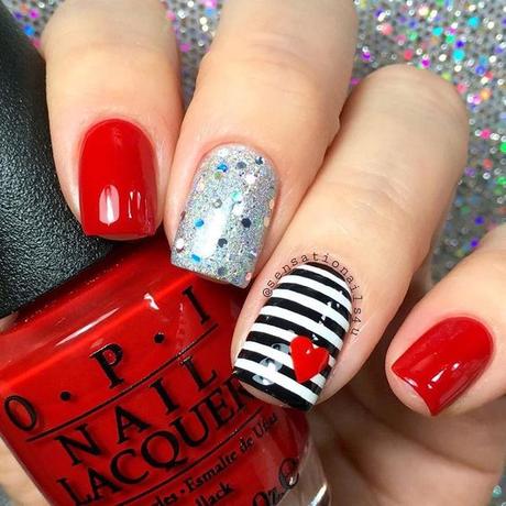 UÑAS ROJAS DECORADAS Diseños con Colores y Formas Elegantes