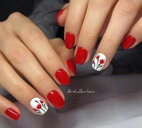 UÑAS ROJAS DECORADAS Diseños con Colores y Formas Elegantes