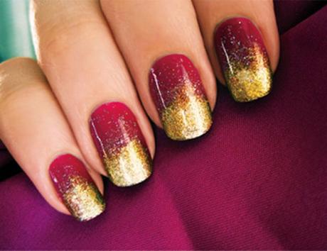 rojo en degrade con dorado