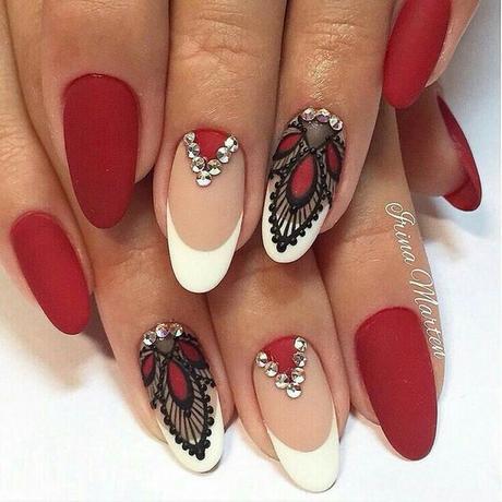 UÑAS ROJAS DECORADAS Diseños con Colores y Formas Elegantes