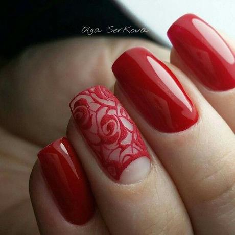 UÑAS ROJAS DECORADAS Diseños con Colores y Formas Elegantes