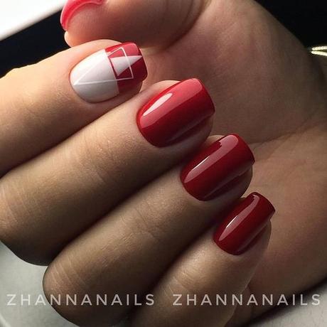 UÑAS ROJAS DECORADAS Diseños con Colores y Formas Elegantes