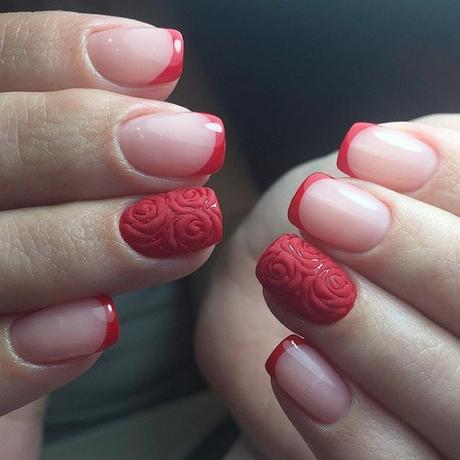 UÑAS ROJAS DECORADAS Diseños con Colores y Formas Elegantes