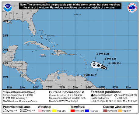 Se forma depresión tropical la noche de este viernes.