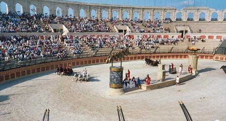 Las carreras de carros romanos.