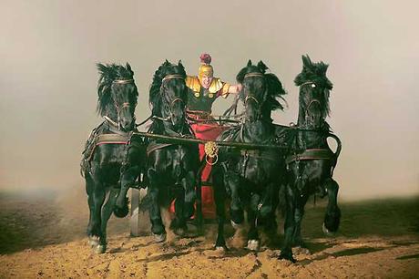 Las carreras de carros romanos.