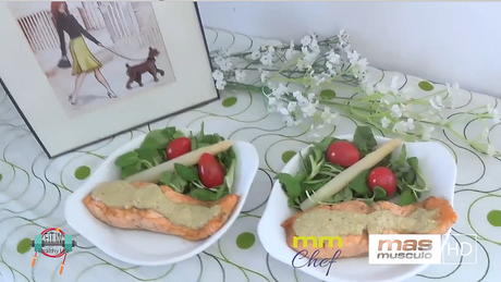 MASMUSCULO CHEF: SALMÓN CON SALSA DE MOSTAZA Y PISTACHOS