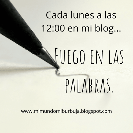 Cartel de Fuego en las palabras