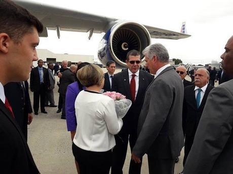 Díaz-Canel y su esposa llegan a Nueva York