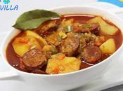 Guiso patatas chorizo olla
