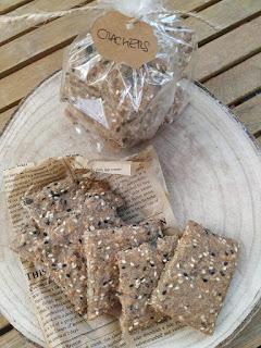 Crackers integrales de espelta y semillas Crackers integrales de espelta y semillas