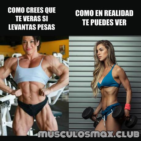 Mito 1 Hcaer pesas te hará ver musculosa