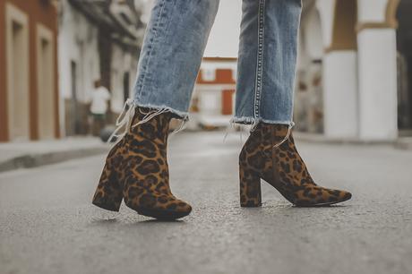 MUSTAR SHIRT + LEOPARD BOOTIES