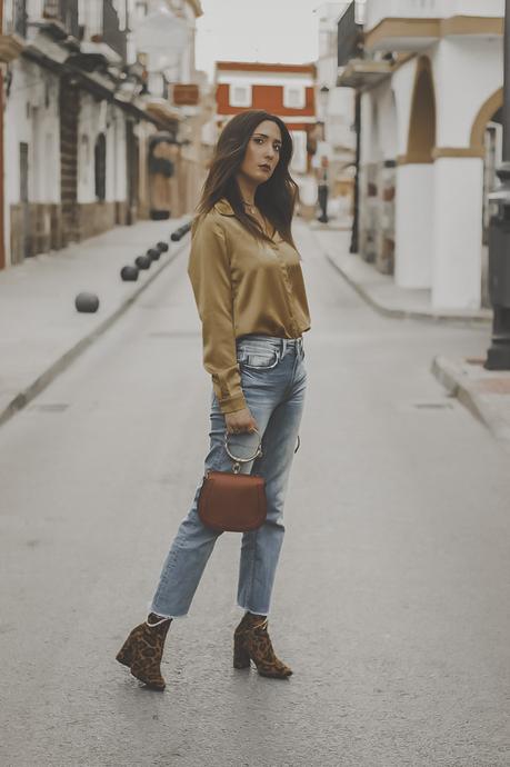 MUSTAR SHIRT + LEOPARD BOOTIES