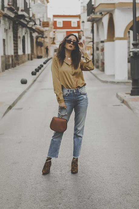 MUSTAR SHIRT + LEOPARD BOOTIES