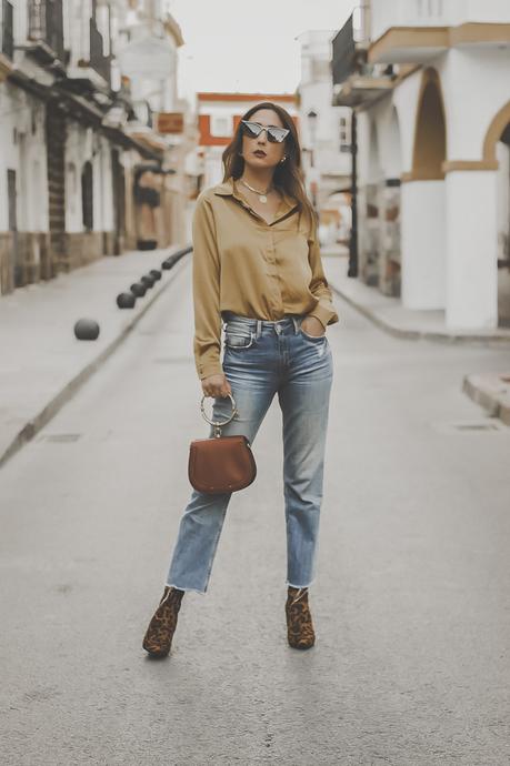 MUSTAR SHIRT + LEOPARD BOOTIES