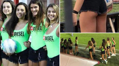 Mujeres recoge pelotas causan problemas  a Vistus Vicenza equipo de fútbol