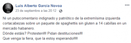 El actor cubano Luis Alberto García arremete contra el precio de los spaguettis en 5ta y 42