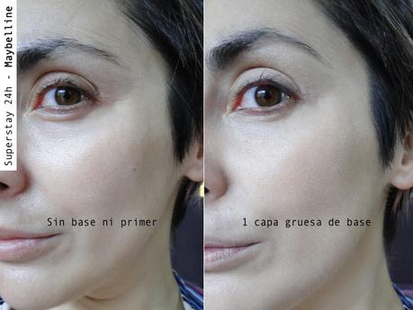 Base Superstay Full Coverage de Maybelline, 24 horas de cobertura.
