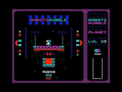 Prueba ROBOTS RUMBLE para ZX Spectrum; alma arcade para un juego muy original