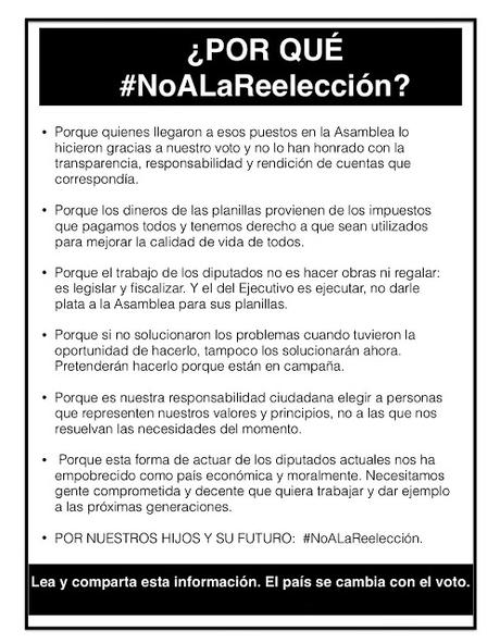 ¿Por qué #NoALaReelección?