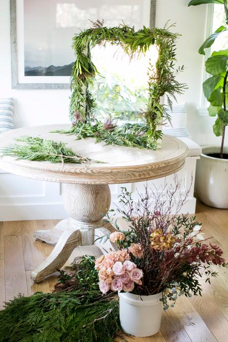 diy-decoracion-espejo-hojas-flores