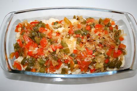 Verduras con muselina de ajo