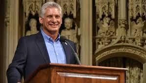 Presidente de Cuba Miguel Díaz-Canel en el Encuentro de Solidaridad, en la Riverside Church de Harlem