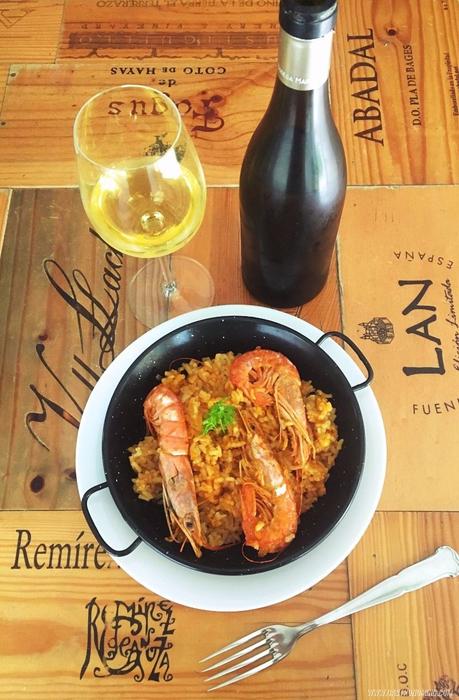 Arroz cremoso con gambones