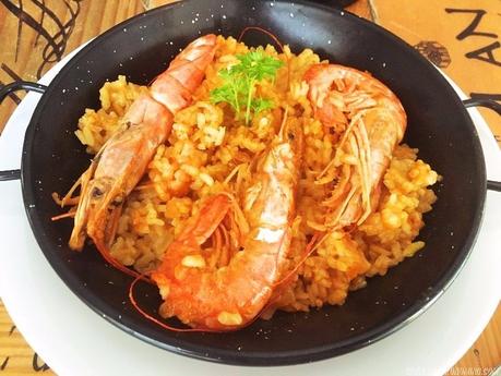 Arroz cremoso con gambones