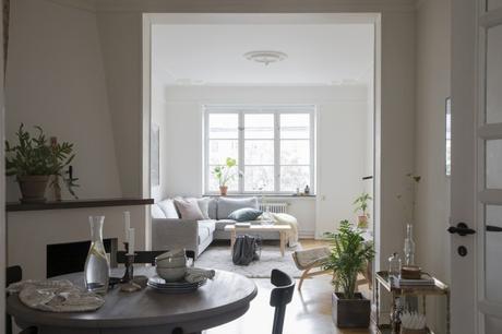 estilo escandinavo distribución semidiafana decoración pisos pequeños   
