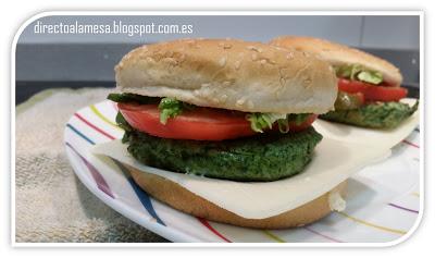Hamburguesas de pollo y espinacas