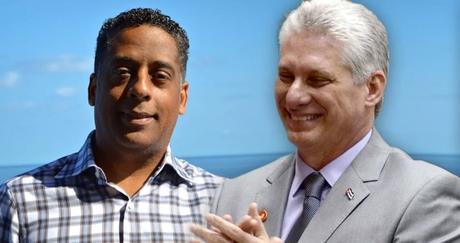 Díaz-Canel y Hugo Cancio, dueño de OnCuba, juntos en Estados Unidos