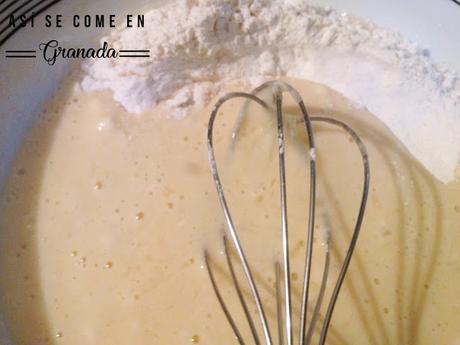 Tallarines de judias verdes con buñuelos de langostinos